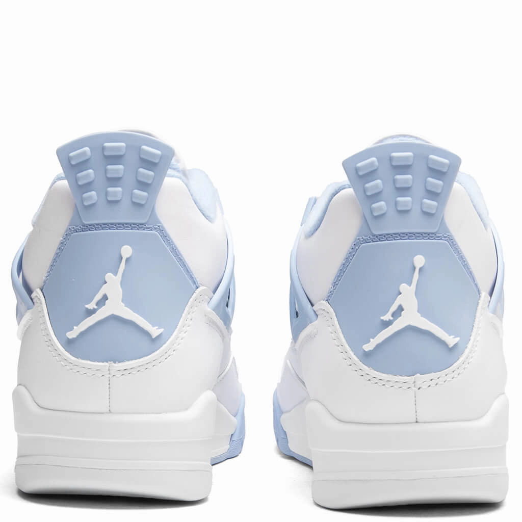 Women's Air Jordan 4 Retro 'Aluminum' - White/Aluminum/Blue Tint/Oil Green